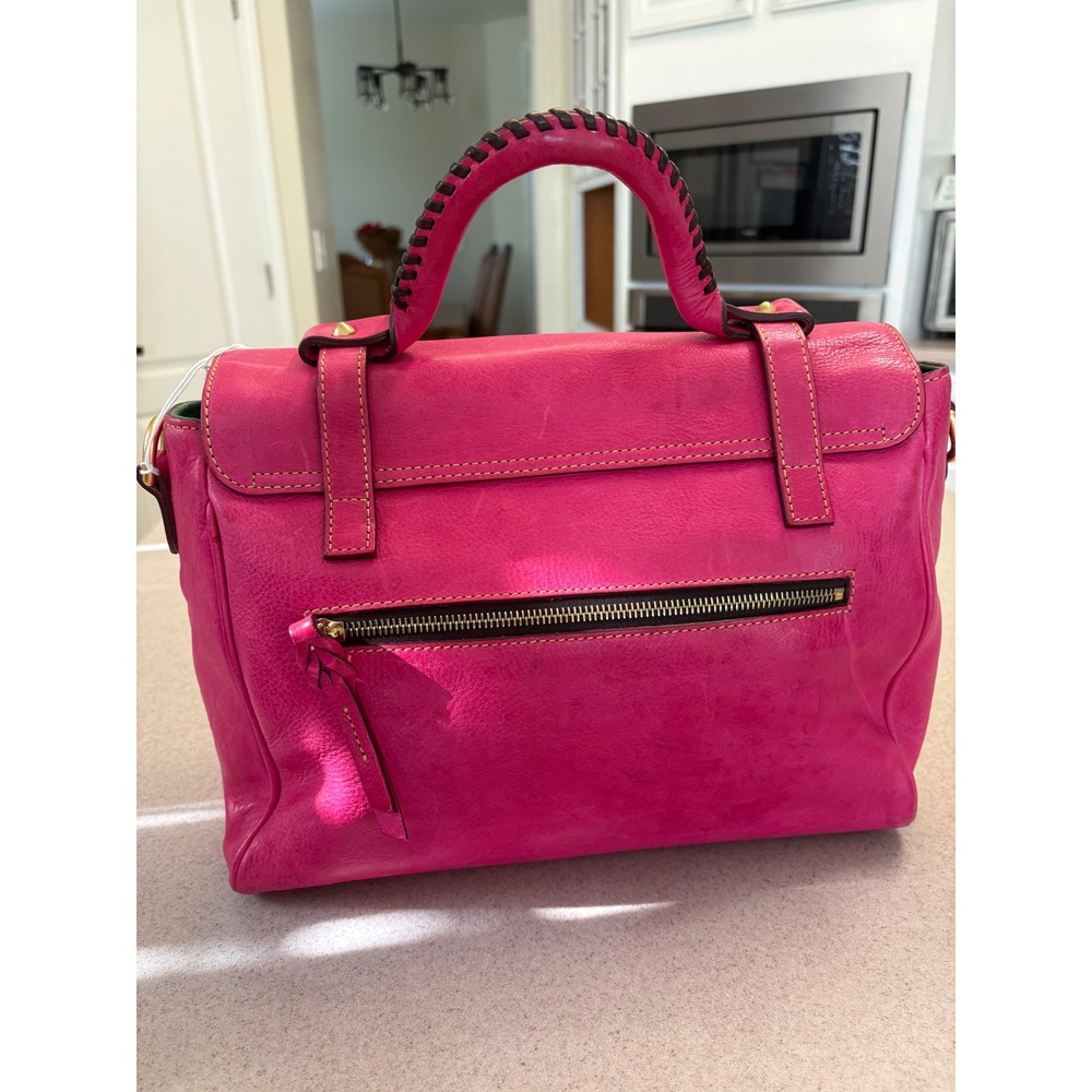 Dooney & Bourke‎ Florentine Satchel Hot Pink Leather Crossbody - Picture 2 of 11